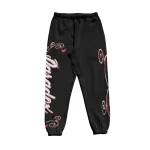 Airbrushed Hearts Black Sweatpants