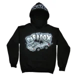 Airbrushed Vintage Car Pullover Black Hoodie