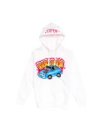 Airbrushed Vintage Car Pullover White Hoodie