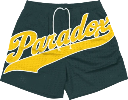 Athletics Mesh Green & Yellow Shorts
