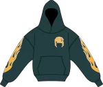 BRAZIL V2 Lightning Arc Logo Green Hoodie