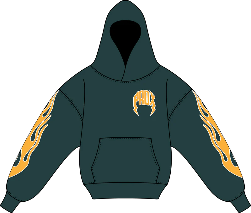 BRAZIL V2 Lightning Arc Logo Green Hoodie
