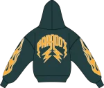 BRAZIL V2 Lightning Arc Logo Green Hoodie