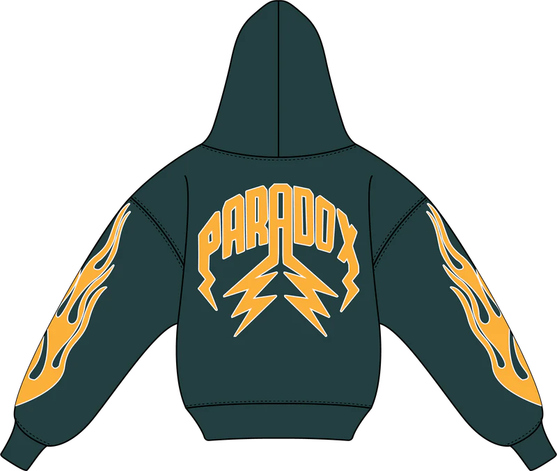 BRAZIL V2 Lightning Arc Logo Green Hoodie