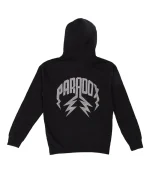 Diamond Lightning Arc Logo Pull-Over Black Hoodie