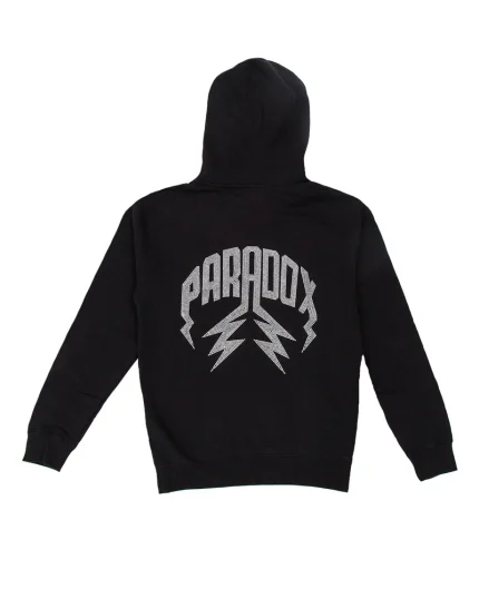 Diamond Lightning Arc Logo Pull-Over Black Hoodie