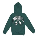 EAGLES 96 Lightning Arc Logo Pull-Over Green Hoodie