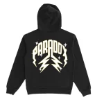 Egyptian Pyramids Lightning Arc Logo Pull-Over Black Hoodie