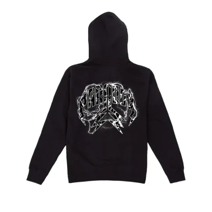 Electric Lightning Arc Logo Black Hoodie