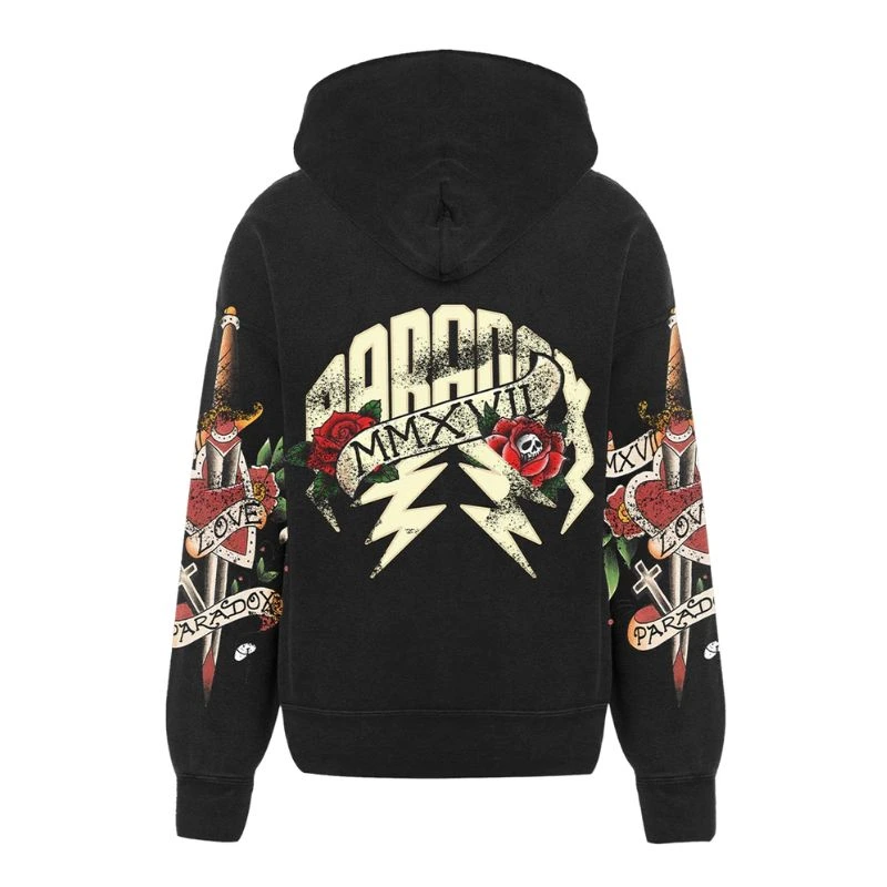Fake Love Hurts Zip-Up Black Hoodie
