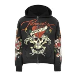 Fake Love Hurts Zip-Up Black Hoodie