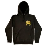 Fire Lightning Arc Logo Pull-Over Black Hoodie