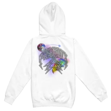 Galaxy Lightning Arc Logo White Hoodie