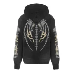 Graveyard Zip-Up Black Hoodie