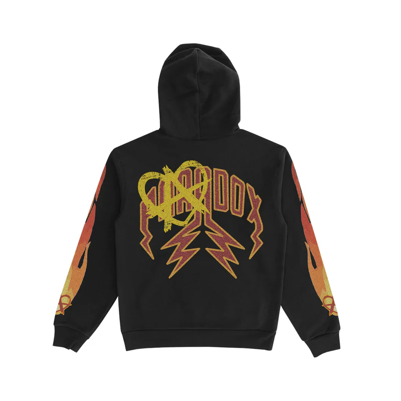 Hearts on Fire Lightning Arc Logo Pull-Over Hoodie Black Hearts on Fire Lightning Arc Logo Pull-Over Black Hoodie