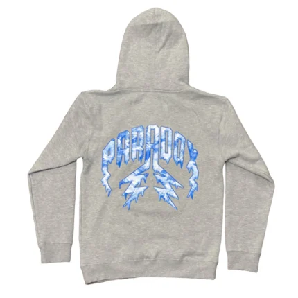 Ice Lightning Arc Logo Pull-Over Grey Hoodie
