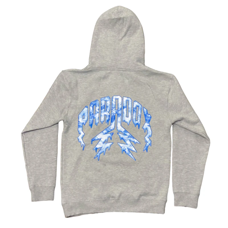 Ice Lightning Arc Logo Pull-Over Hoodie Grey Ice Lightning Arc Logo Pull-Over Grey Hoodie