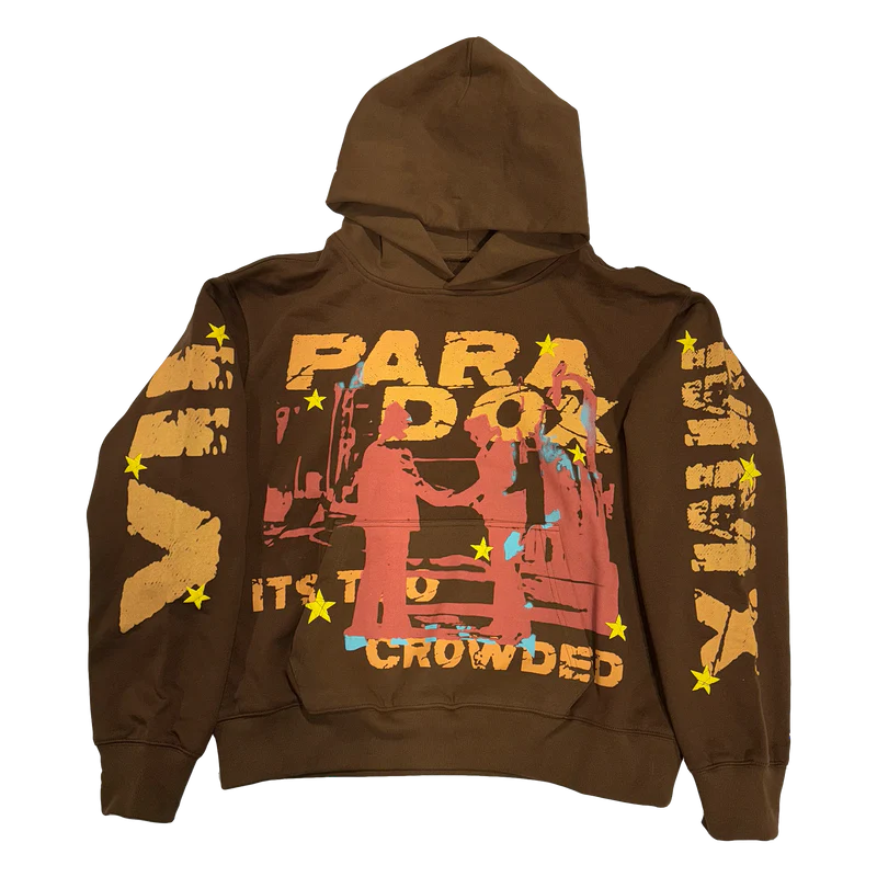 It’s Too Crowded Lightning Arc Logo Pull-Over Hoodie Brown It’s Too Crowded Lightning Arc Logo Pull-Over Hoodie