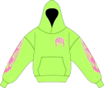 "KIWI V2" Lightning Arc Logo Green Hoodie