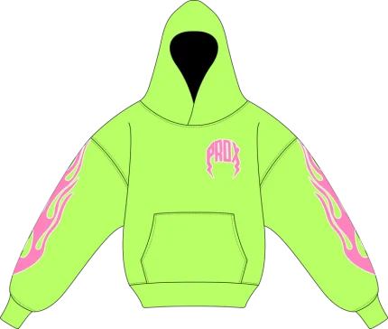 "KIWI V2" Lightning Arc Logo Green Hoodie