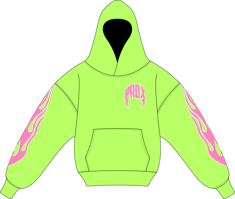 "KIWI V2" Lightning Arc Logo Green Hoodie