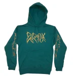 Lightning Strike Dark Green & Orange Hoodie