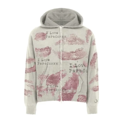 Lipstick Kisses Zip-Up Hoodie