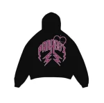 Love Hearts Lightning Arc Logo Pull-Over Black Hoodie