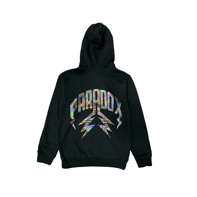 Marble Oil Lightning Arc Logo Hoodie Black Marble Oil Lightning Arc Logo Hoodie Black