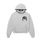 Multi-Colored Gem Distressed Pull-Over Hoodie
