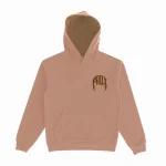 Neutral Tone Lightning Arc Logo Pull-Over Camel Hoodie