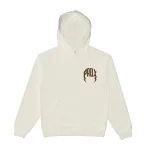 Neutral Tone Lightning Arc Logo Pull-Over White Hoodie