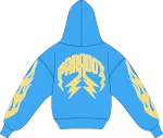 "PASTEL V2" Lightning Arc Logo Blue Hoodie