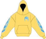 "PASTEL V2" Lightning Arc Logo Yellow Hoodie