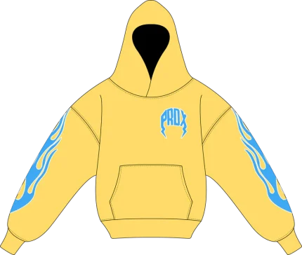 "PASTEL V2" Lightning Arc Logo Yellow Hoodie