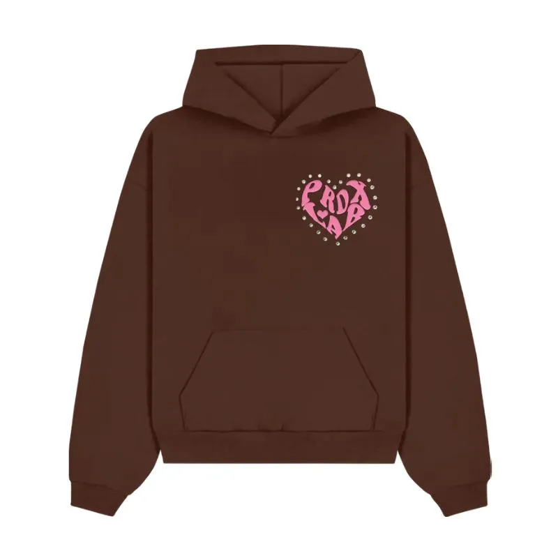 PRDXLAB Heart Pull-Over Brown Hoodie