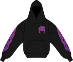"PURPLE REIGN V2" Lightning Arc Logo Black Hoodie
