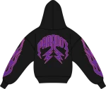 "PURPLE REIGN V2" Lightning Arc Logo Black Hoodie