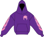 "PURPLE REIGN V2" Lightning Arc Logo Purple Hoodie