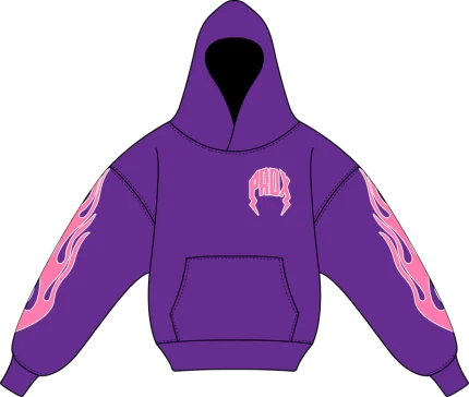 "PURPLE REIGN V2" Lightning Arc Logo Purple Hoodie