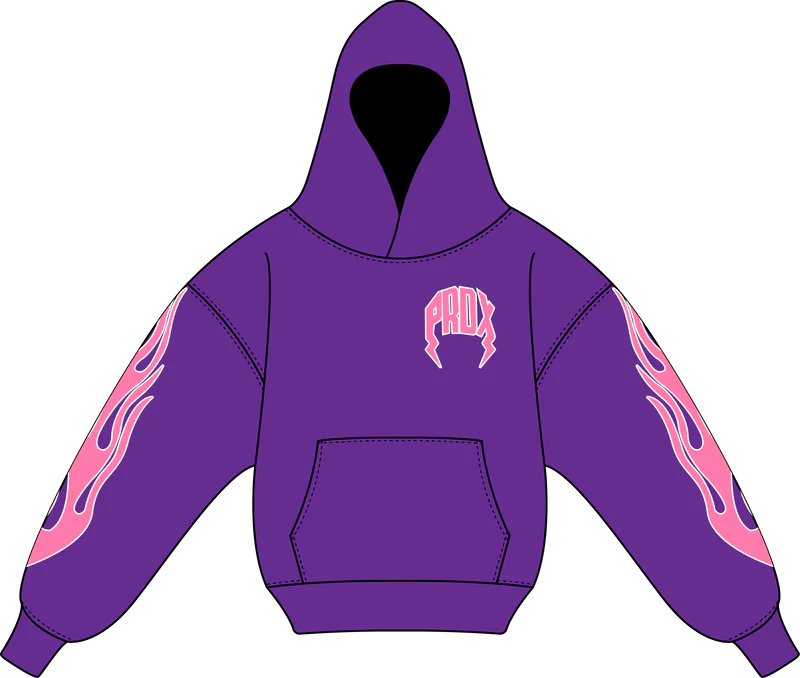 "PURPLE REIGN V2" Lightning Arc Logo Purple Hoodie