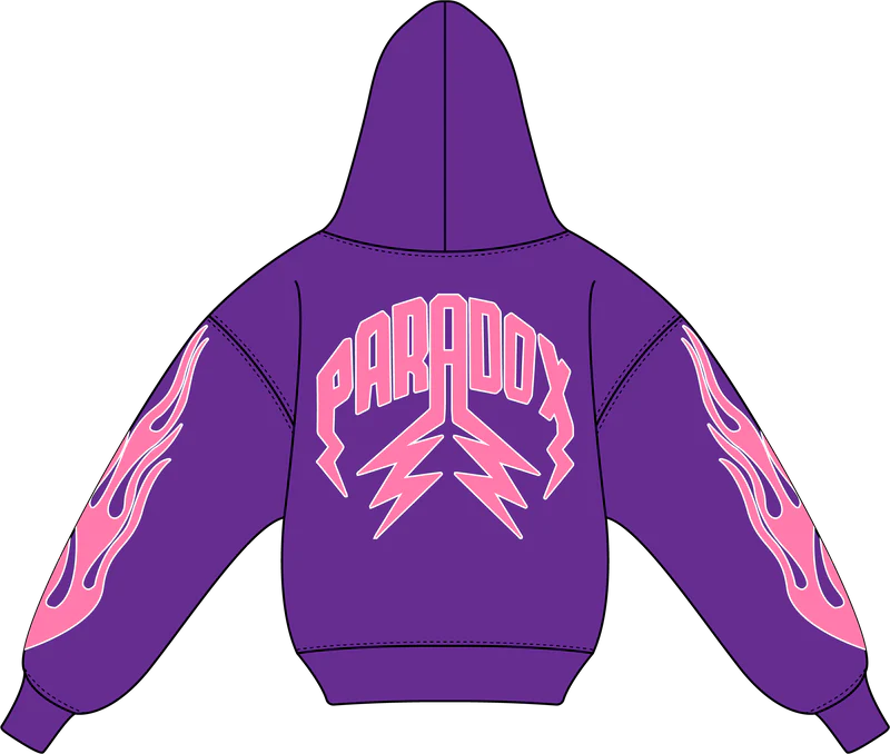 "PURPLE REIGN V2" Lightning Arc Logo Purple Hoodie