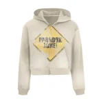 Multi-Colored Gem Distressed Pull-Over Hoodie