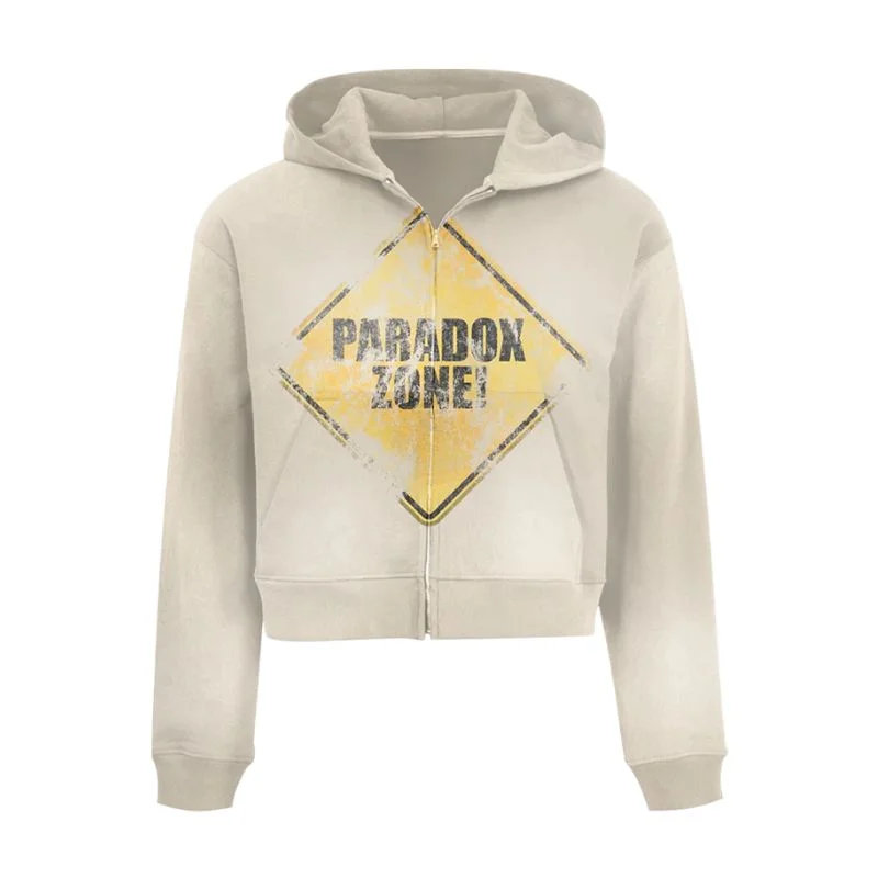 Multi-Colored Gem Distressed Pull-Over Hoodie
