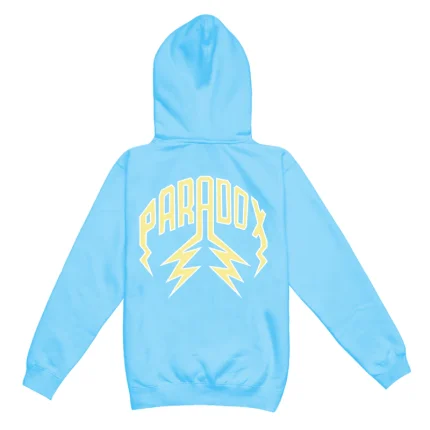 Pastel Lightning Arc Logo Baby Blue Hoodie