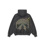 Pierced Heart Pull-Over B;ack Hoodie