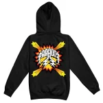 Pop Art Lightning Arc Logo Black Hoodie