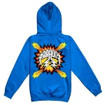 Pop Art Lightning Arc Logo Blue Hoodie
