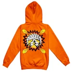 Pop Art Lightning Arc Logo Orange Hoodie
