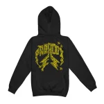 Quick Sketch Lightning Arc Logo Pull-Over Black Hoodie